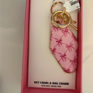 Elegant Pink Bow Key Chain & Bag Charm